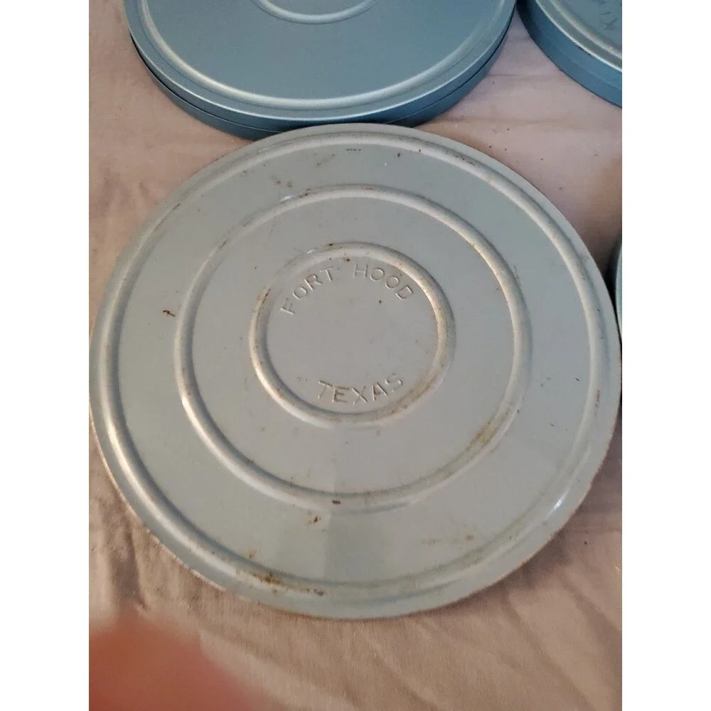 4 Vtg Lot Super 8mm Home Movie Film Reels 7”/ 5” in Metal Cases 70s Fort Hood